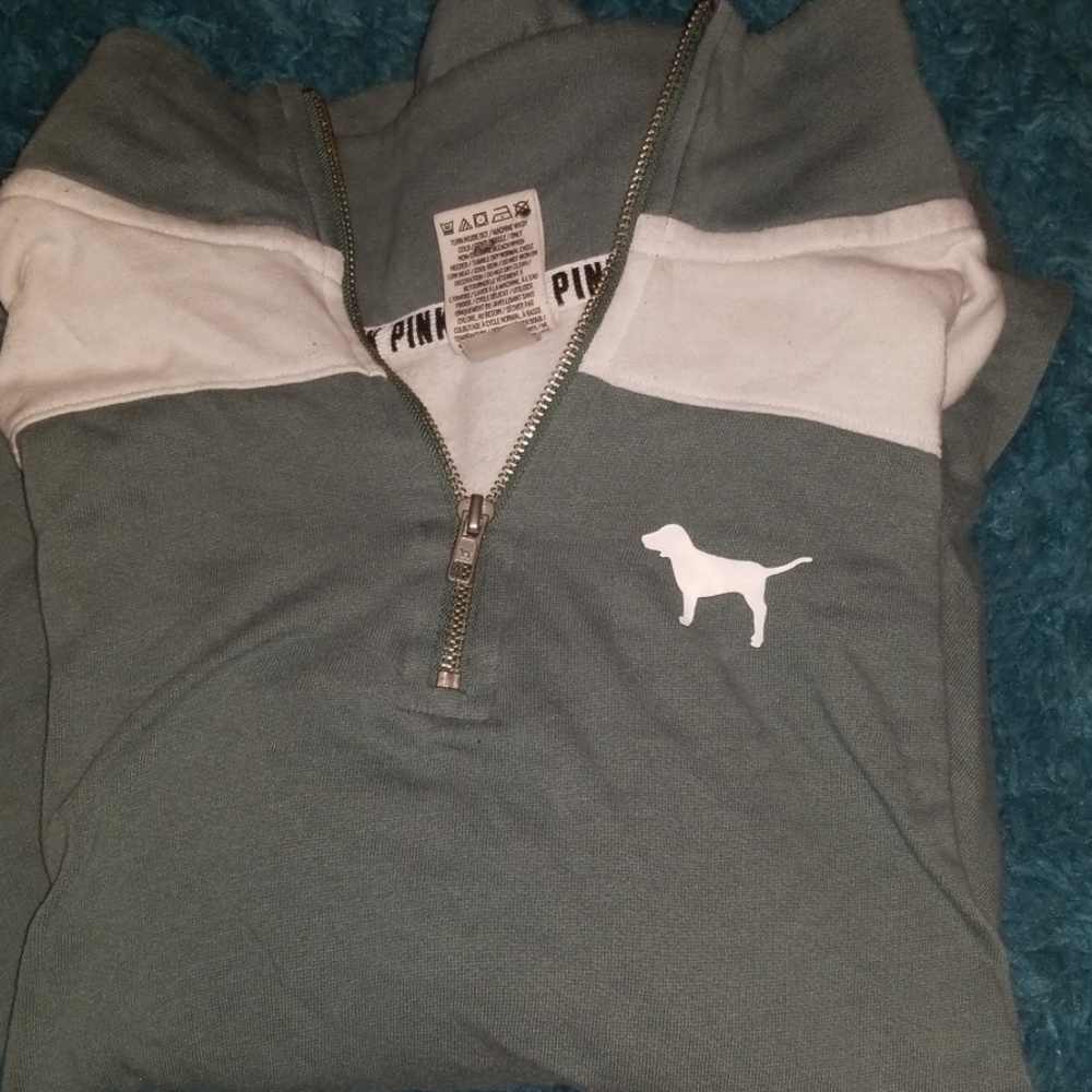 Vs pink quarter Zip